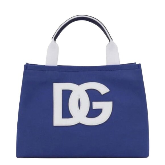Dolce & Gabbana Canvas Tote Bag - Blue & White - Small Luxury Designer - Picture 1 of 7